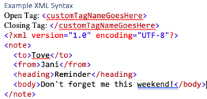 XML statement