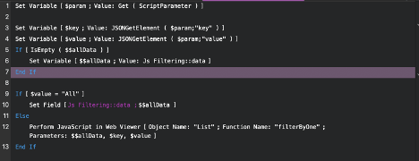 JavaScript Filtering & Sorting in FileMaker