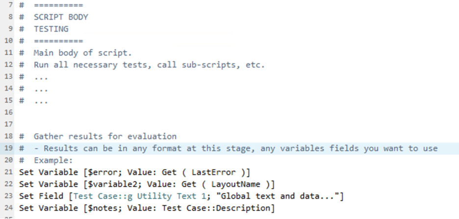 Test Sample Test Script